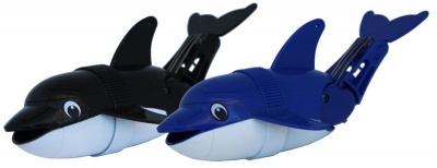 Photo of FLIPPERZ Swimming Dolphin Toys - Black & Blue 2 Pack
