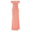 Quiz Ladies Bardot Split Maxi Dress - Coral Photo