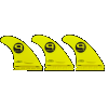 Quobba surf fins - QPLUS - Large Thruster Set - Single Tab Photo