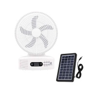 12 Rechargeable Solar Powered Fan Q 312