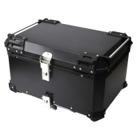 45L Motorcycle Aluminum Alloy Top Box Tail Case Black