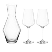 Leonardo White Wine Glasses And Carafe Set Puccini Teqton Glass 3 Pieces