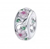 Lucid 925 Silver Charm - Rose Vines Gift Pendant - For Charm Bracelet Photo