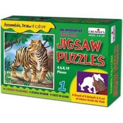 Photo of Creatives Jigsaw Puzzles Part 1 Assemble Draw with Stencils & Colour In