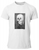 PepperSt Men's White T-Shirt - Optical Illusion - Mirror Skull Photo