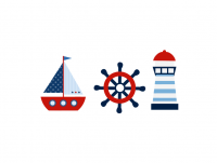 Nautical Kids Wall Vinyl Sticker Set