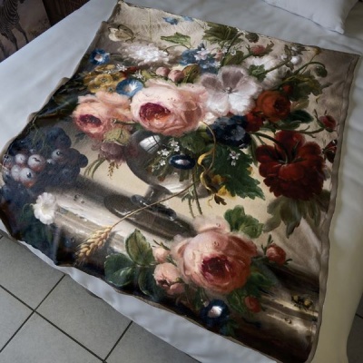 Photo of Print with Passion Flower Vase Fleece Blanket