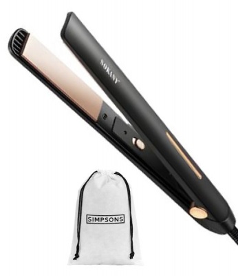 Hair Straightener With Ceramic Coating Rapid Heating and Simpsons Bag