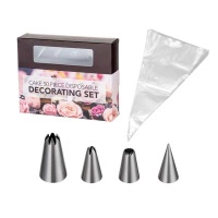 50 Pieces Thickened Cake Decorating Set Disposable Pastry Bag Piping Tip Bag