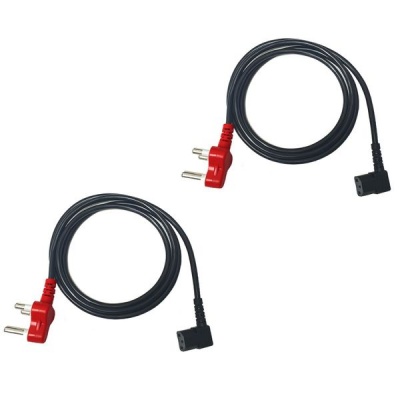 2 PACK 2m Right Angled IEC Power Cord With Dedicated Plug Top