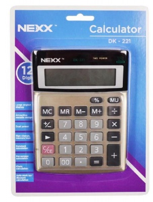 Photo of NEXX DK221 12 Digit Desktop Basic Calculator.