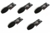 5 x BaByliss Plastic Bristle Massage Hairbrush For Women & Girls Black Photo