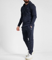 Tokyo Laundry Mens Invex Hoody and Jogger Brushback Fleece Tracksuit Co Ord Set in Sky Captain Navy