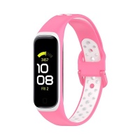 Strap Pro Samsung Galaxy Fit 2 Watch Strap Pink White