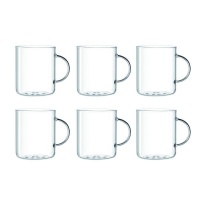 Leonardo Glass Mug with Handle Transparent NOVO 570ml – Set of 6