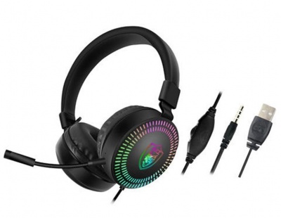 Photo of Smart Living Headphones with Mic - GM- 019 - RGB Light - Black