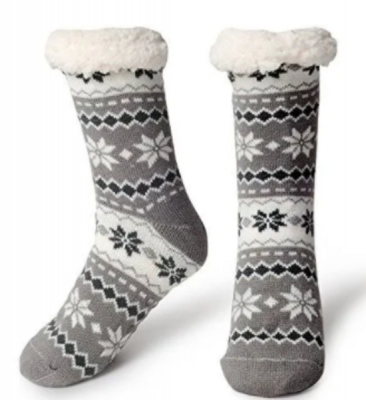 Photo of Winter Fuzzy Socks For Women Warm Soft Cozy Fleece Slippers socks - Grey