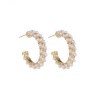 Shell Pearl Hoop Earrings For Women Photo