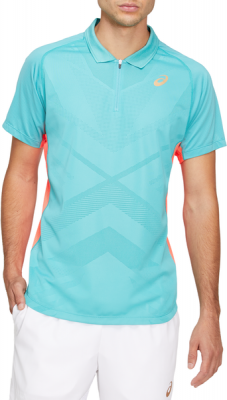 Photo of ASICS Men's Short Sleeve Tennis Polo Shirt - Light Blue