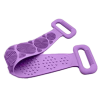 Silica Gel Bath Towel Rub Brush Back Scrubber - Purple Photo