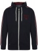 Tokyo Laundry - Mens Hennessey Zip Through Hoodie With Tape Sleeve Detail In Navy Photo