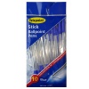 Telepoint Writing Stick Ball Point Pens - Blue Pens Pack of 10 Photo