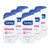 Sanex Dermo Hypo Allergenic Shower Gel Body Wash Bulk Offer 6 X 500ml