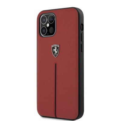 Ferrari Leather Hard Case iPhone 12 12 Pro Red