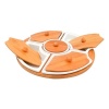 Dream Home DH - Set Of 5 Rotating Plates With Bamboo Base Photo