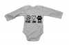 BuyAbility Peace. Love. Cats - Long Sleeve - Baby Grow Photo