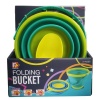 SourceDirect Beach Bucket - Collapsible Silicone Bucket with Yellow Shovel Photo