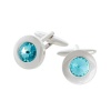 Civetta Spark Liam Cufflink - Swarovski Turquoise crystal Photo