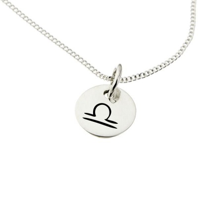 Photo of Star Signs By Swish Silver Libra Star Sign Necklace 10mm