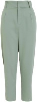 Quiz Ladies Khaki High Waisted Tapered Trousers