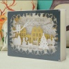 DIY 3D Paper Cutting Light Box Organic Glass-Christmas Eve Photo