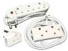 Everlotus Extension Cord 3M Bundle With 3 Way Red Multiplug And 1 Adapter Photo