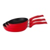 Royalty Line Haus Lux 3 Piece Marble Coating Fry Pan Set - Red Photo