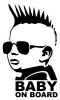 Graffiti Baby On Board Cool Sticker Pack of 4 Photo