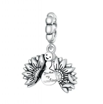 Photo of Cosmic 925 Silver Opening Charm - You Are My Sunshine - For Charm Bracelet