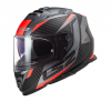 LS2 Helmets LS2 Storm Racer Matt Titanium/Flo Orange Helmet Photo