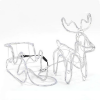 3D LED Deer Christmas Light Display with cart- Multicolor Photo
