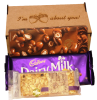 The Biltong Girl "I'm Nuts About you!" Reusable Wooden Box With Nut Chocolates! Photo
