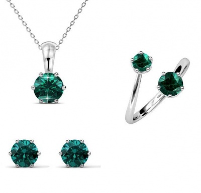 Photo of Crystalize 925 Silver May Birthstone Set with Swarovski® Crystals