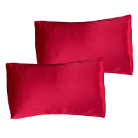 zanya Lifestyle 2 X Red Satin Pillow Slips