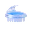 Portable Silicone Scalp Shampoo Massage Brush - Blue Photo