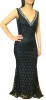 Cassie Dee Black Lace Rhinestone Maxi Dress Photo
