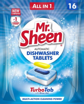 Photo of Shield Chemicals Shield Mr Sheen Automatic Dishwasher Tablets - 16 Tablets Lemon