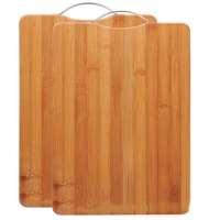 Bamboo Cutting Board Kitchen Chopping Board Rectangular Set of 2