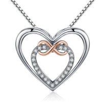 Infinity Double Heart Pendant Necklace