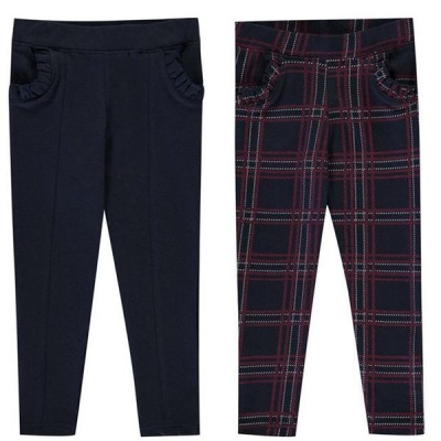 Photo of SoulCal Infant Girls 2 Pack Trousers - Navy/Check
